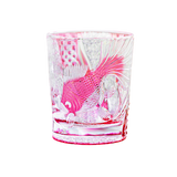 Hand-carved Red Goldfish Edo Kiriko Whiskey Glass