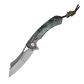 Forged Wootz Damascus Steel Folding Knife-Pirates of the Caribbean
