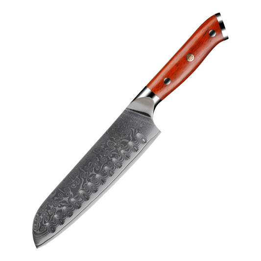 Super Cut Damascus Chef'S Knife with Rosewood Handle