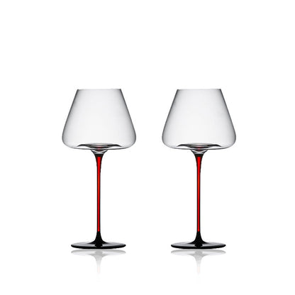TLIFE Black Burgundy Wine Glasses Goglasscup