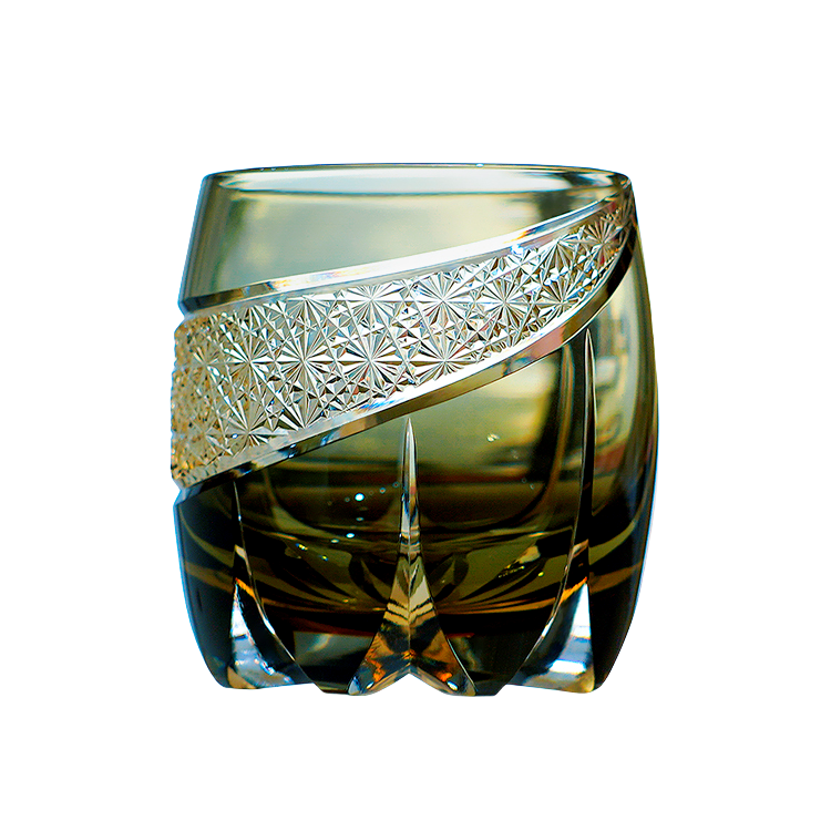 GOGLASSCUP Lightning Edo Kiriko Whiskey Glass GoGlassCup