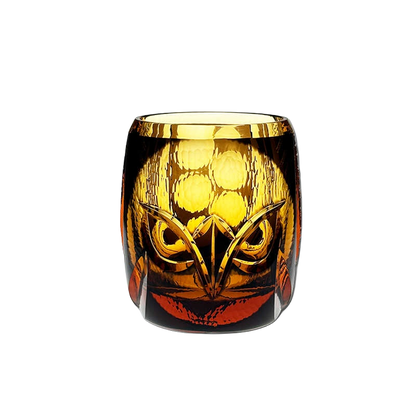 VIANASA'S Edo Kiriko Owl Whiskey Glass - Goglasscup