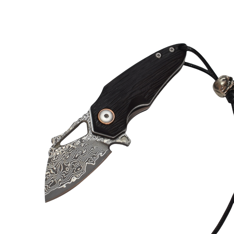 Pocket Knife | Damascus Steel | Red Panda