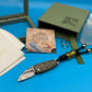 Pocket Knife | Swiss Powder Steel | Damascus Steel | Golden Cicada