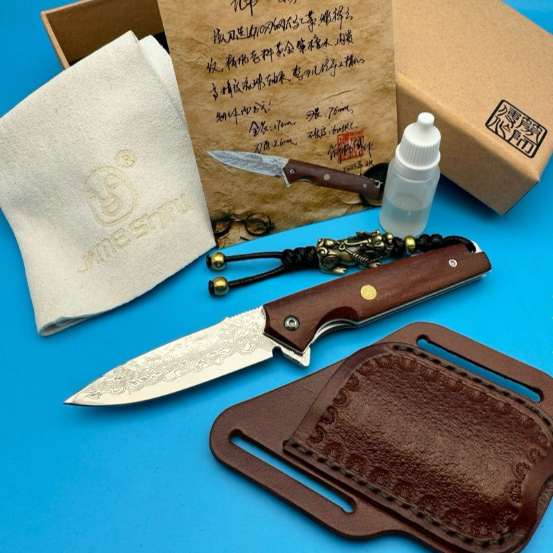 Folding Knife | Damascus Pattern Steel | VG10 | Youlong
