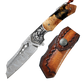 Damascus Steel Forged Folding Knife-The Submissive Dragon