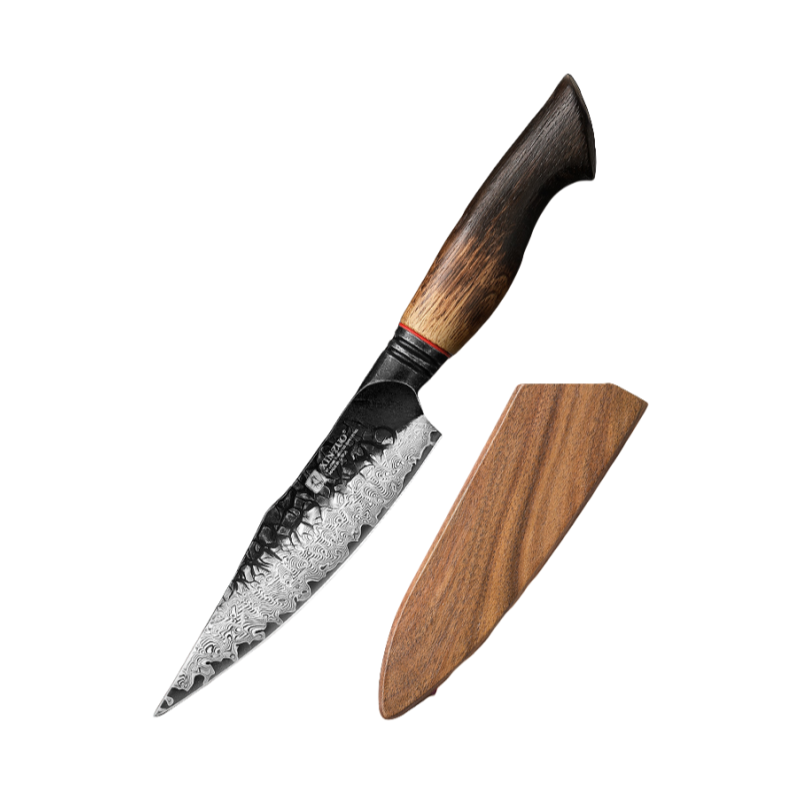 Damascus Steel Utility Knife- Ink Hammer Series
