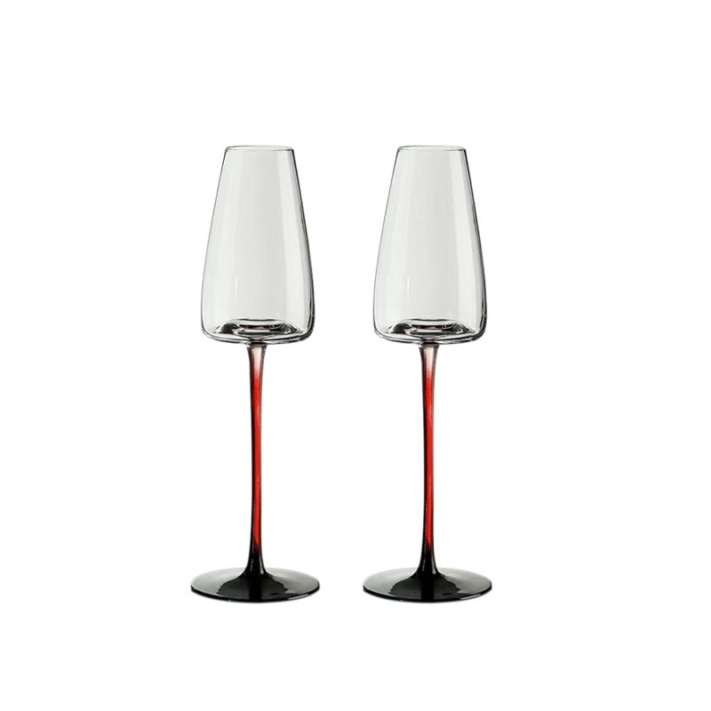 TLIFE Black Burgundy Wine Glasses - Goglasscup