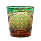 Edo Kiriko Whiskey Glass Tsuruha Chrysanthemum with Wooden Box
