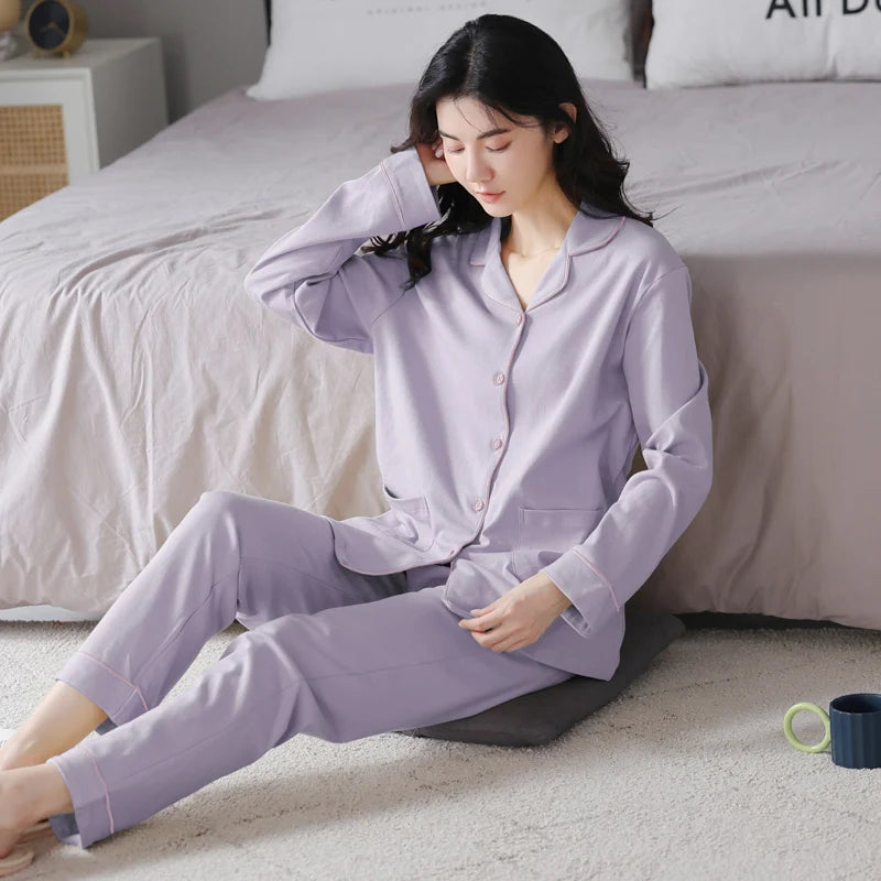 Cute Animals Cotton Long-sleeved Trousers Autumn And Winter Loungewear Pajamas Women's Homewear Suit KY-3638
