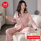 Winter Women's Pajamas Set Cotton Loungewear Female Sexy Orange Ladies Turn-down Collar Sleepwear Loose Long-sleeve Pajama
