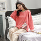 Cute Pajamas for Women Warm Winter Cartoon Prints Pajama Sets Fashion Loose Sleepwear Homewear Long Sleeve Clothes