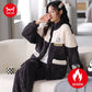 Winter Flannel Warm Women's Pajamas Set Pink Zipper Long-sleeves Sleepwear Thicken Coral Fleece Loungewear Female Pajamas