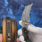 Damascus Steel Folding Knife -Violent Forest